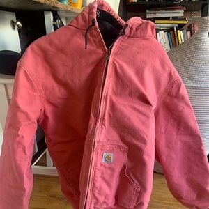 Women’s salmon color lined Carhartt jacket